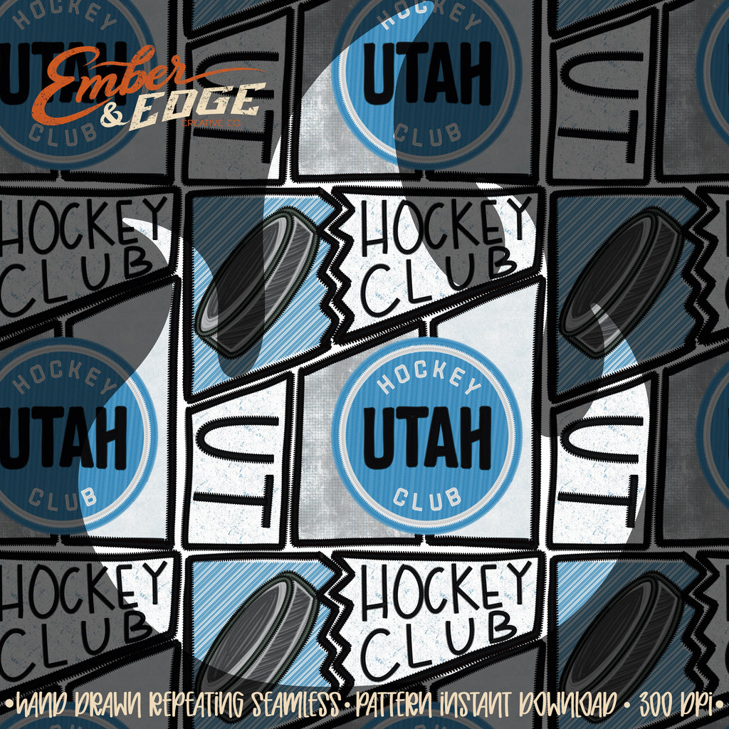 Hockey embroidered