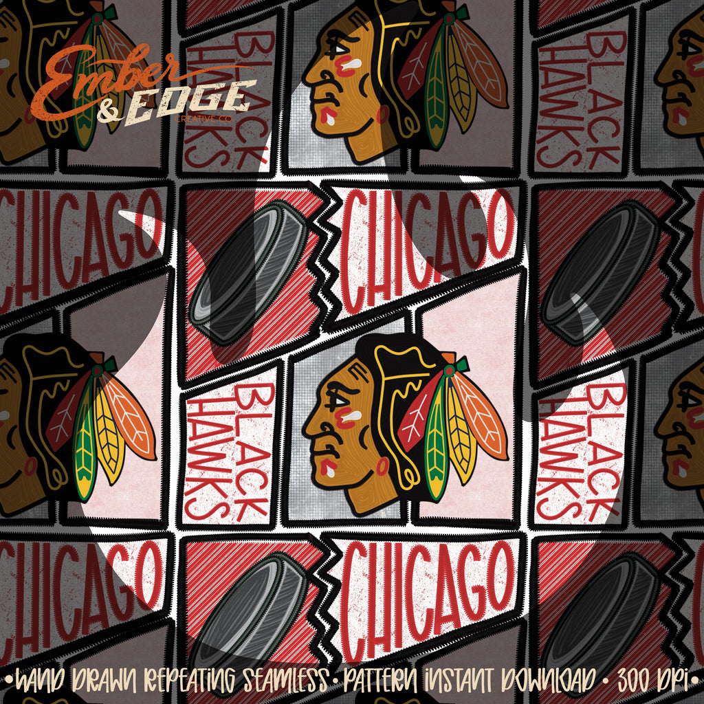 Hockey embroidered