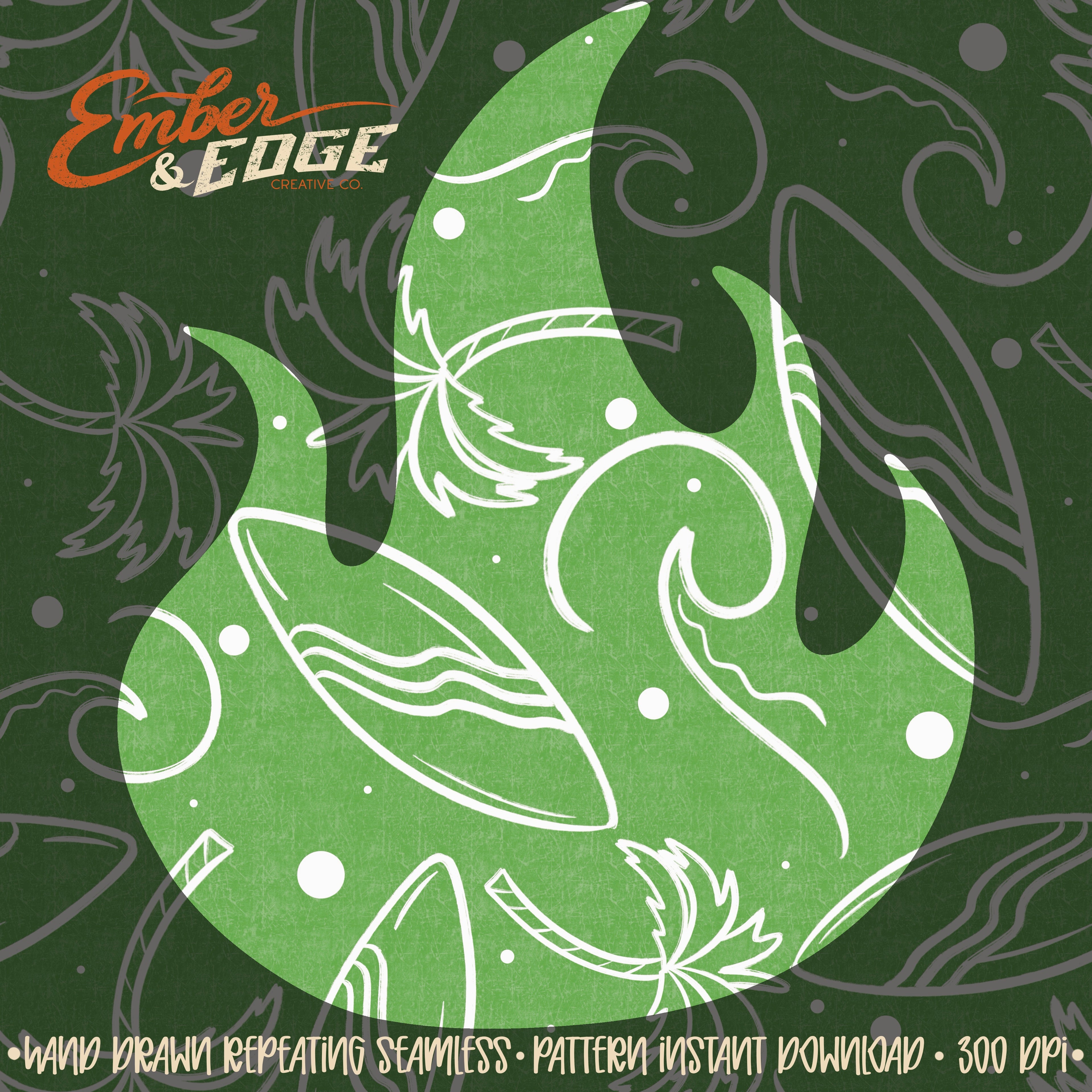 Surfs Up- green seamless file