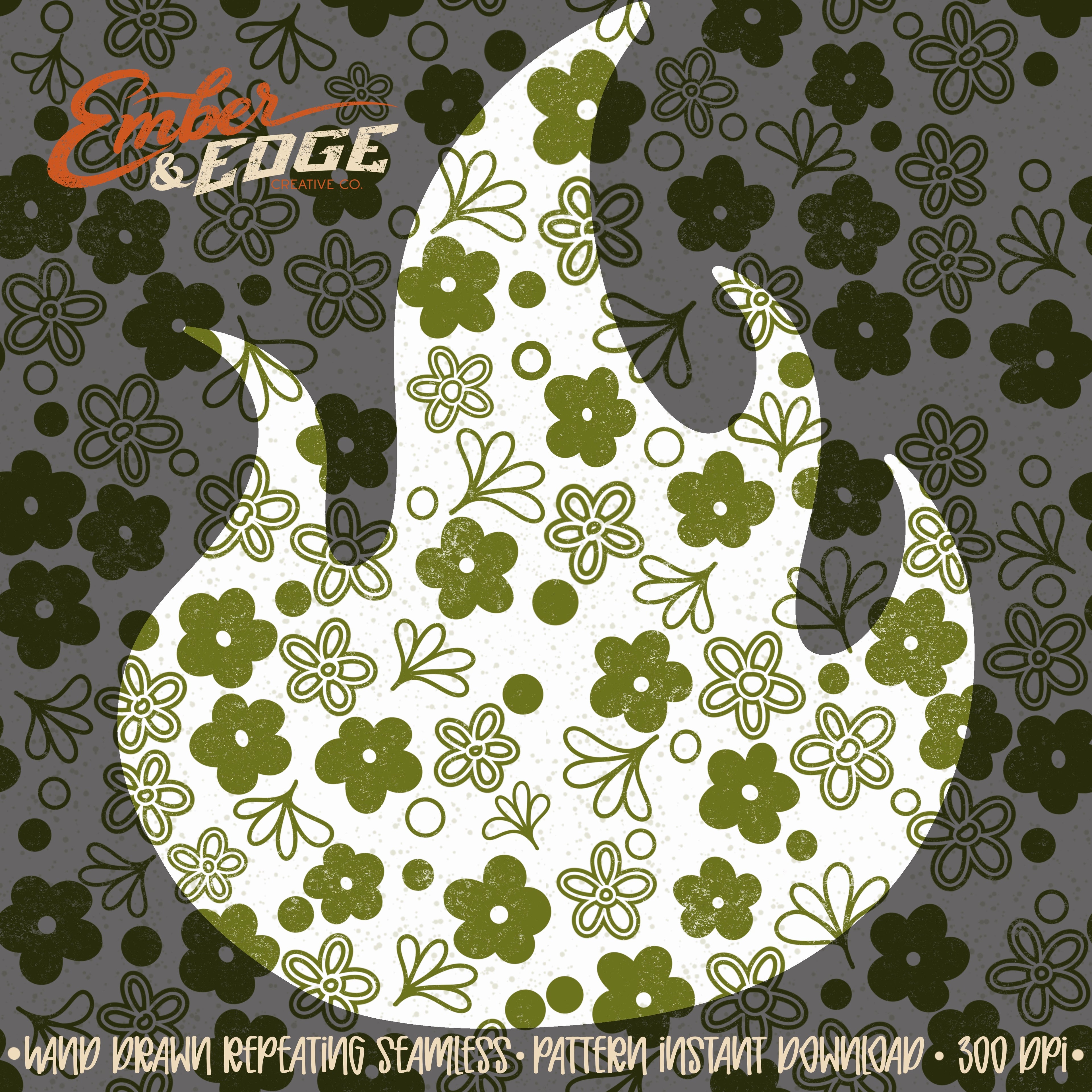 Green Vintage Glassware- seamless file