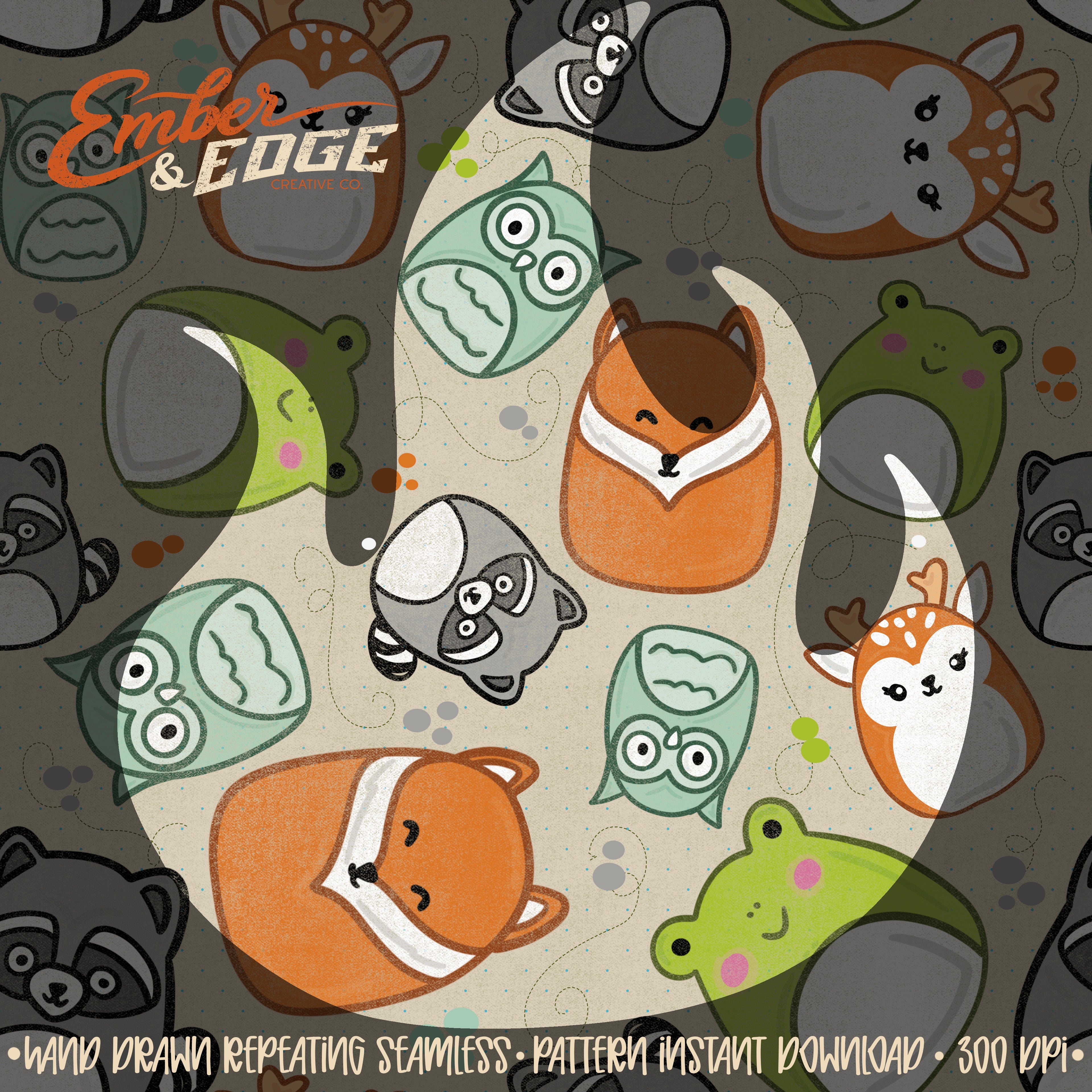 Woodland squishies seamless file