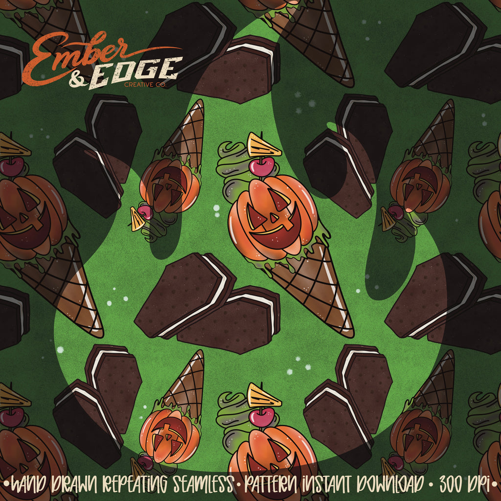 Spooky Ice Cream- seamless file