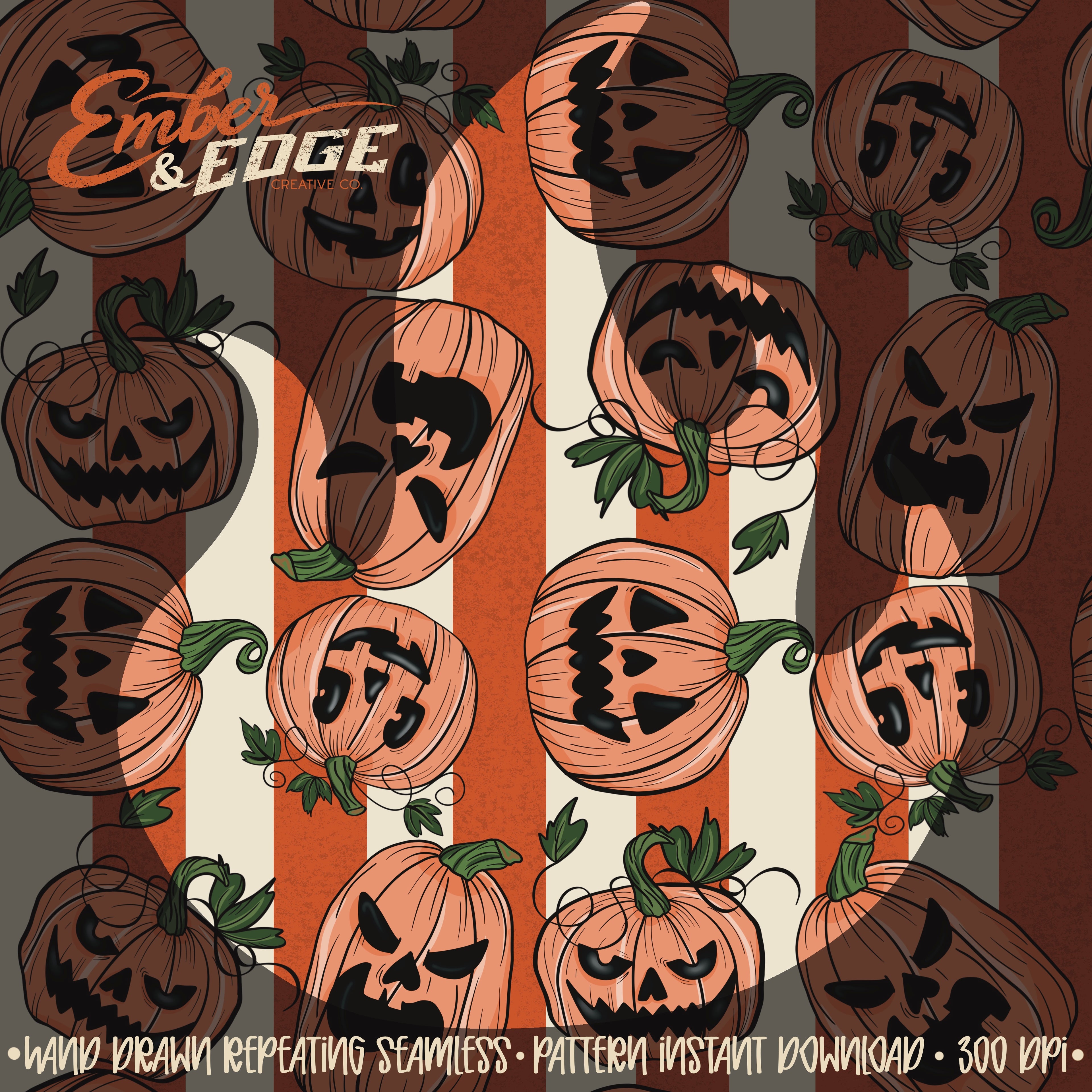 Vintage Pumpkins seamless