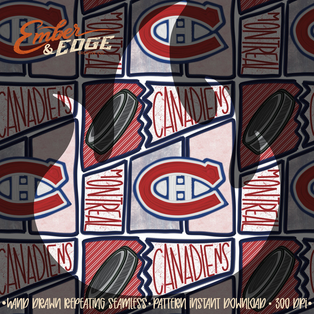 Hockey embroidered